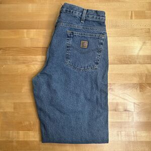 Vintage Carhartt Flannel Lined Jeans 33x34 B172 DST